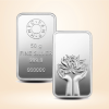 999.9+ Purest 50 gm Lotus Silver Bar - MMTC-PAMP