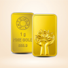 24K (999.9+) Purest 1 gm Lotus Gold Bar - MMTC-PAMP (Legacy)