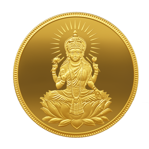 5 gm Laxmi Gold Coin 24K (999.9+) - MMTC-PAMP	5 gram of 24K (999.9+)