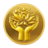 24K (999.9+) Purest 8 gm Lotus Gold Coin - MMTC-PAMP